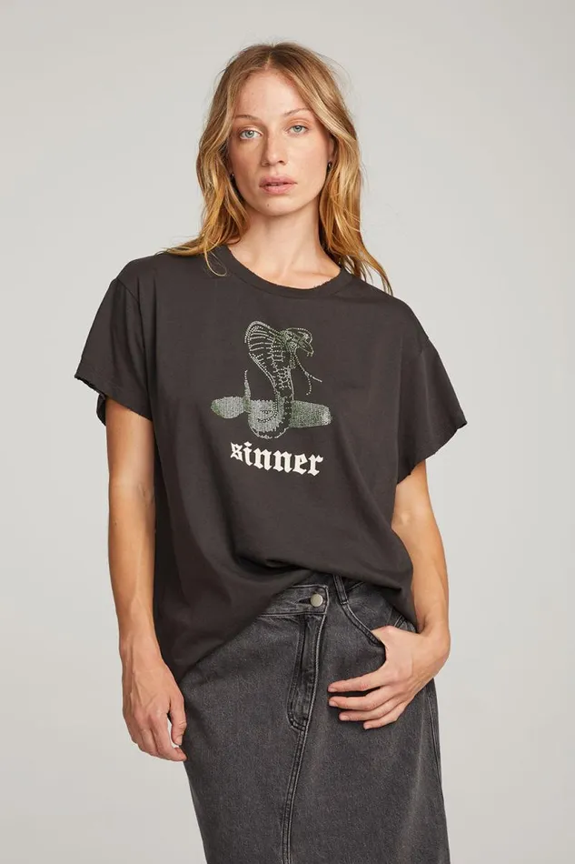Womens Chaser Brand Tops Sinner Tee