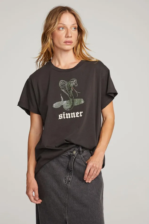 Womens Chaser Brand Tops Sinner Tee