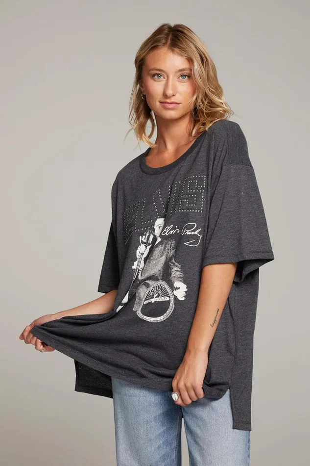 Womens Chaser Brand Tops Sun Records Elvis Oversized Tee