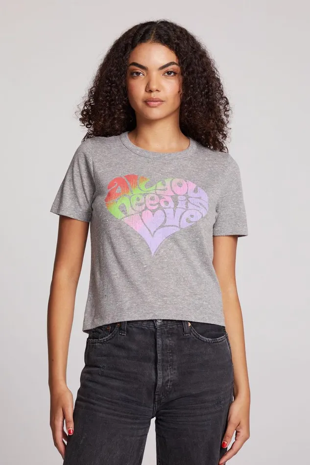 Womens Chaser Brand Tops The Beatles All You Need Is Love Tee