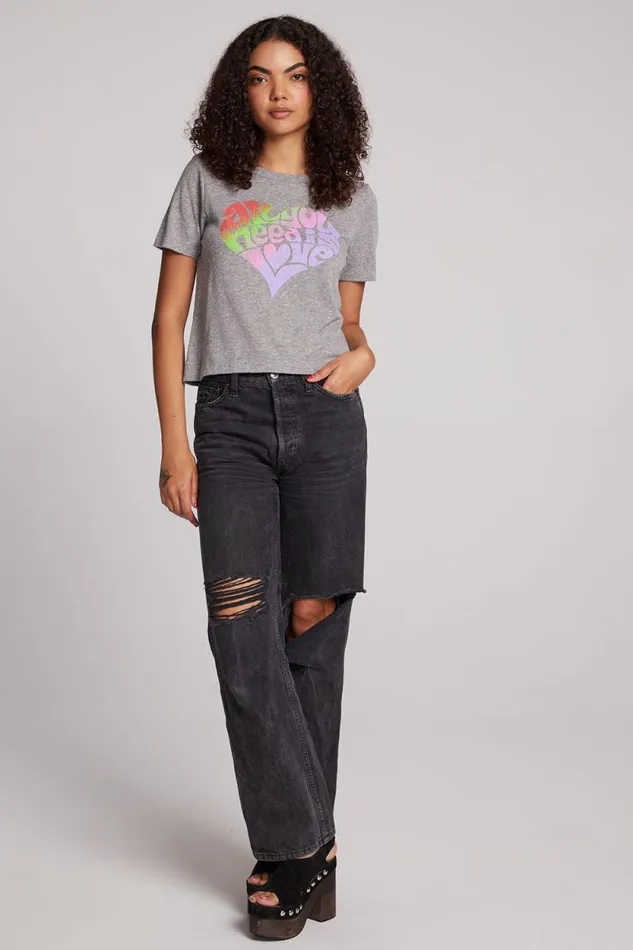 Womens Chaser Brand Tops The Beatles All You Need Is Love Tee