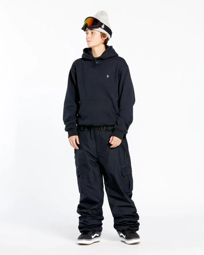 Womens Costus Pullover Fleece 8211 Black Womens Volcom Hoodies and Sweatshirts