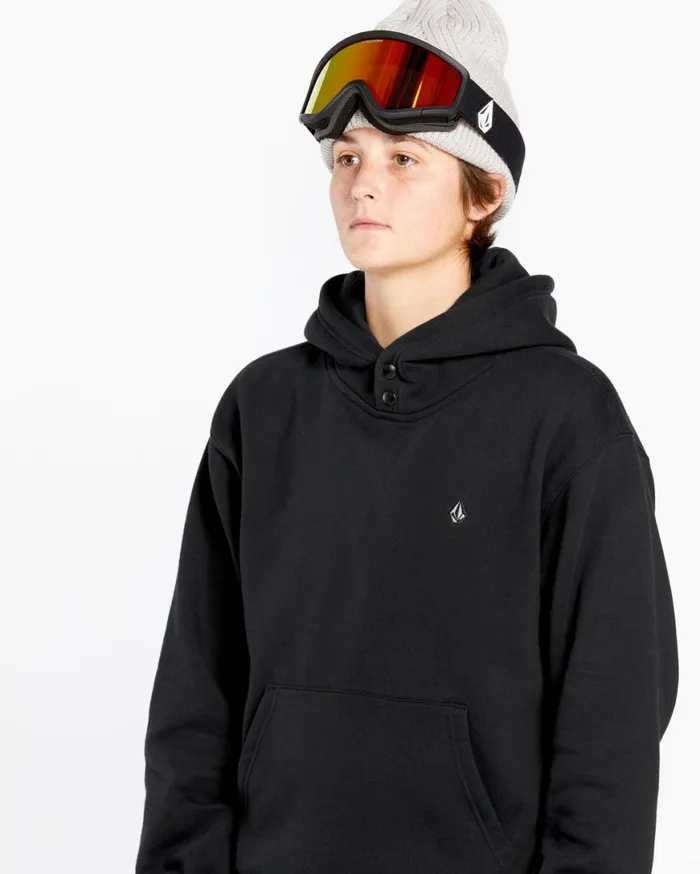 Womens Costus Pullover Fleece 8211 Black Womens Volcom Hoodies and Sweatshirts