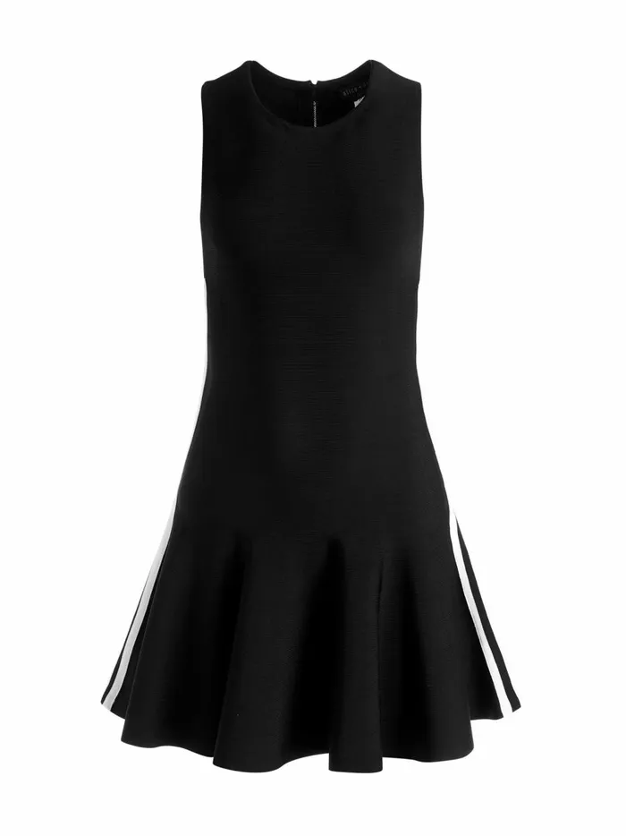 Womens Dresses Alice Olivia Kimi Side Stripe Mini Dress Black Combo