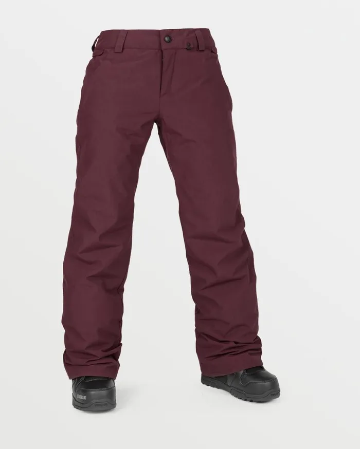 Womens Frochickie Insulated Pants 8211 Burgundy Womens Volcom Pants