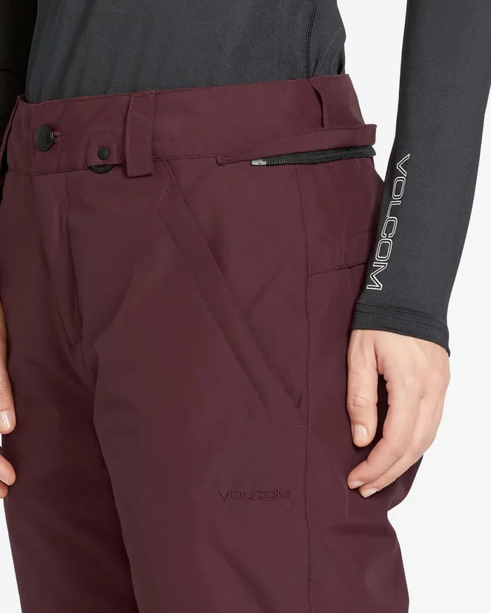 Womens Frochickie Insulated Pants 8211 Burgundy Womens Volcom Pants