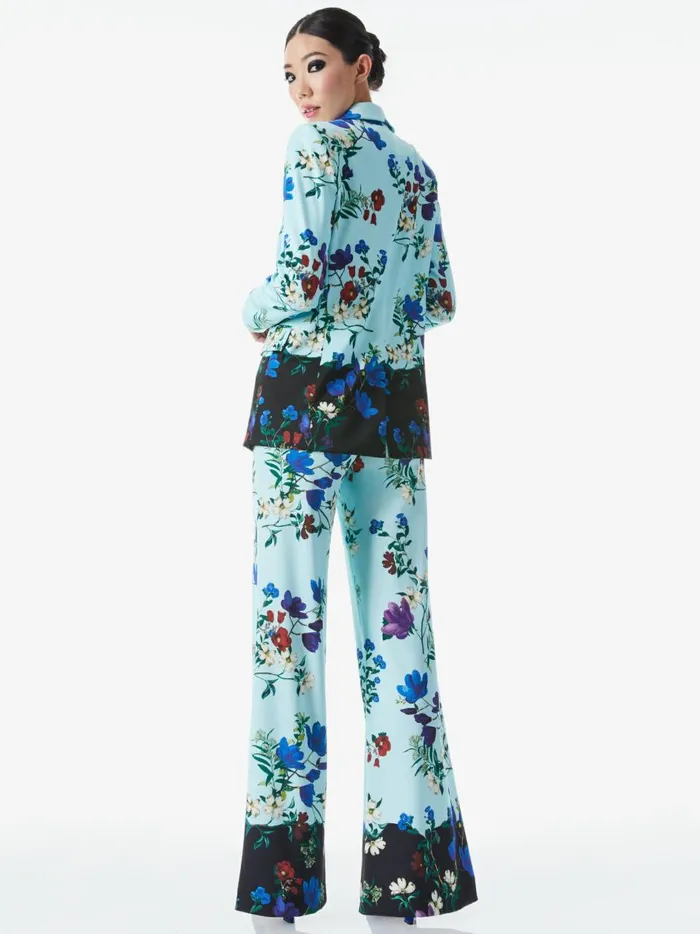 Womens Jackets Coats Alice Olivia Justine Rolled Cuff Blazer Beautiful Blooms Lg Julep