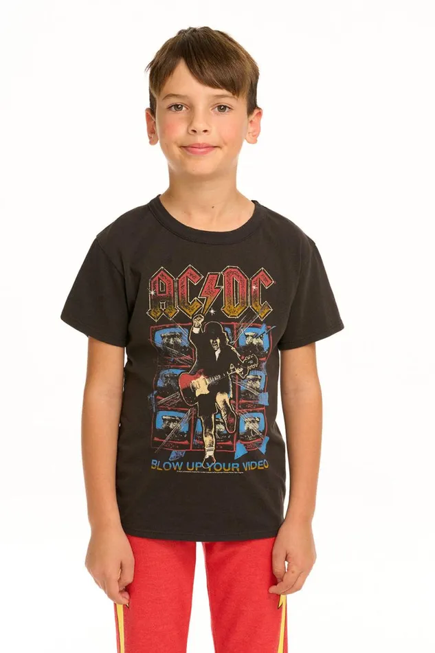 WomensKids Chaser Brand Music ACDC Blow Up Your Video Tee