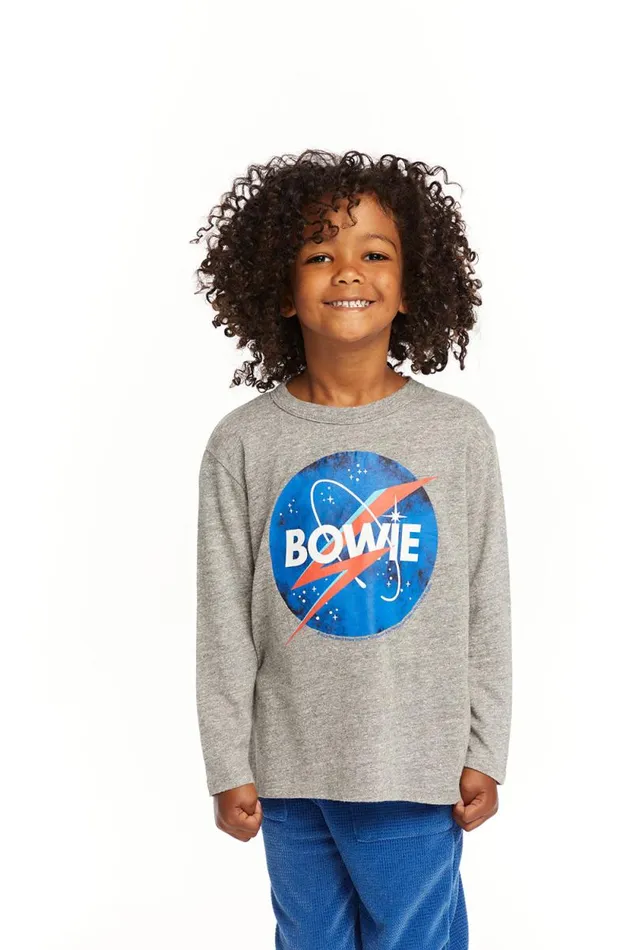 WomensKids Chaser Brand Music David Bowie Outer Space Long Sleeve