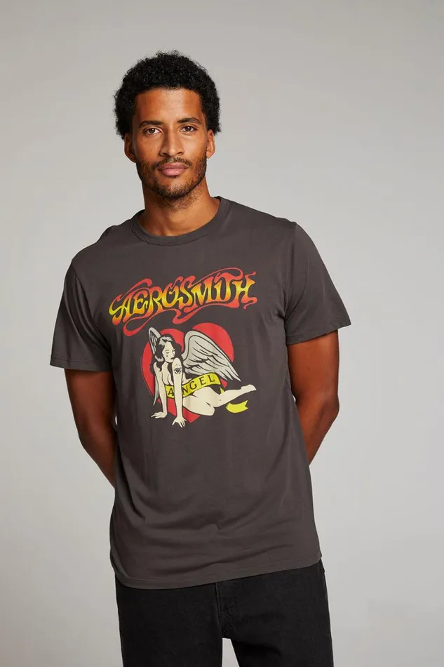 WomensMens Chaser Brand Music Aerosmith Angel Mens Tee