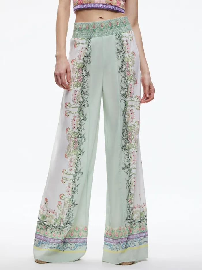 Womens Pants Alice Olivia Alabama Palazzo Pant Floral Fest