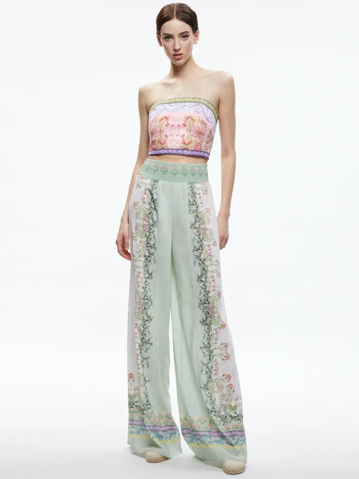 Womens Pants Alice Olivia Alabama Palazzo Pant Floral Fest