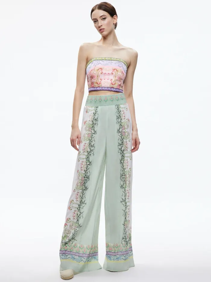 Womens Pants Alice Olivia Alabama Palazzo Pant Floral Fest