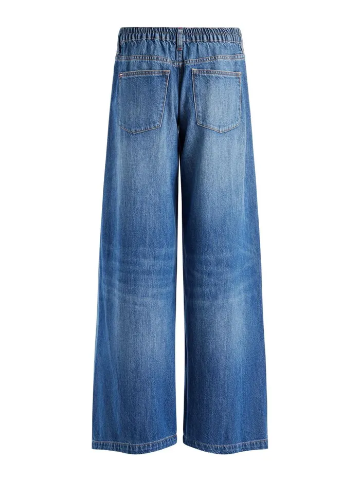 Womens Pants Alice Olivia Chaz Low Rise Baggy Wide Leg Jeans Ivy Blue