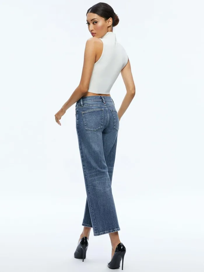 Womens Pants Alice Olivia Roxie Kick Flare Jean Brooklyn Blue