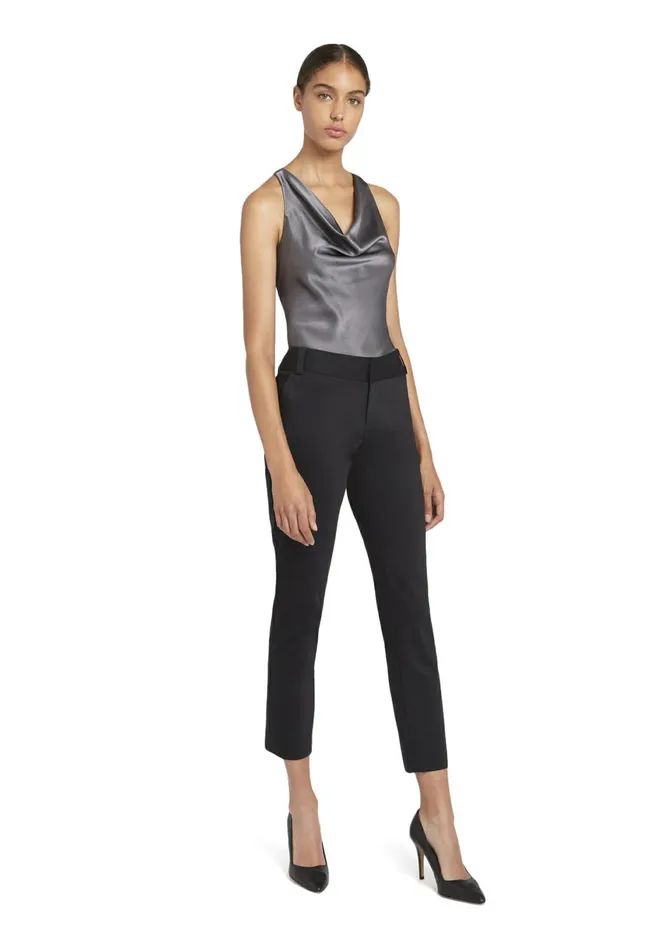 Womens Pants Alice Olivia Stacey Slim Trouser Black