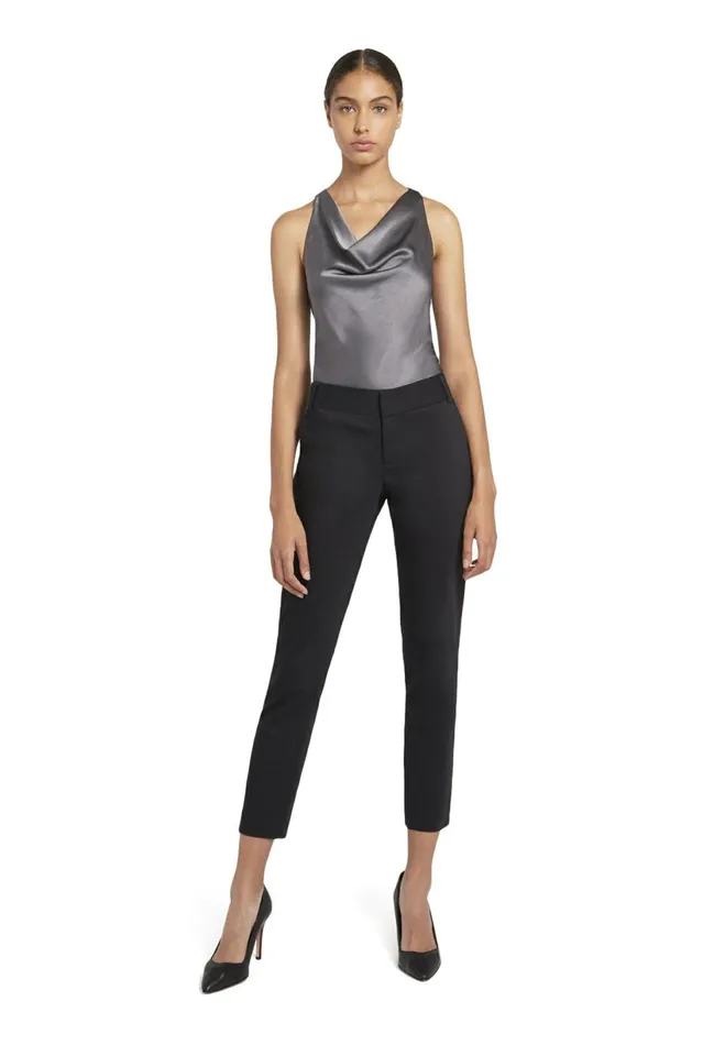 Womens Pants Alice Olivia Stacey Slim Trouser Black