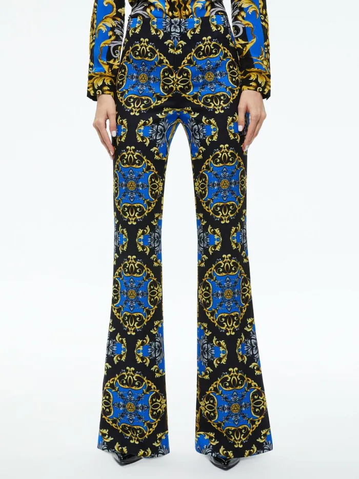 Womens Pants Alice Olivia Teeny Fit Flare Bootcut Pant Regal Romance Sapphire