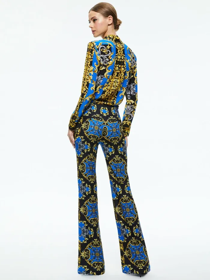 Womens Pants Alice Olivia Teeny Fit Flare Bootcut Pant Regal Romance Sapphire