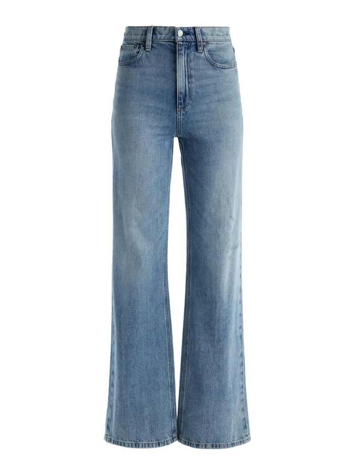 Womens Pants Alice Olivia Weezy Full Length Jean Sadie Lt Vintage Blue