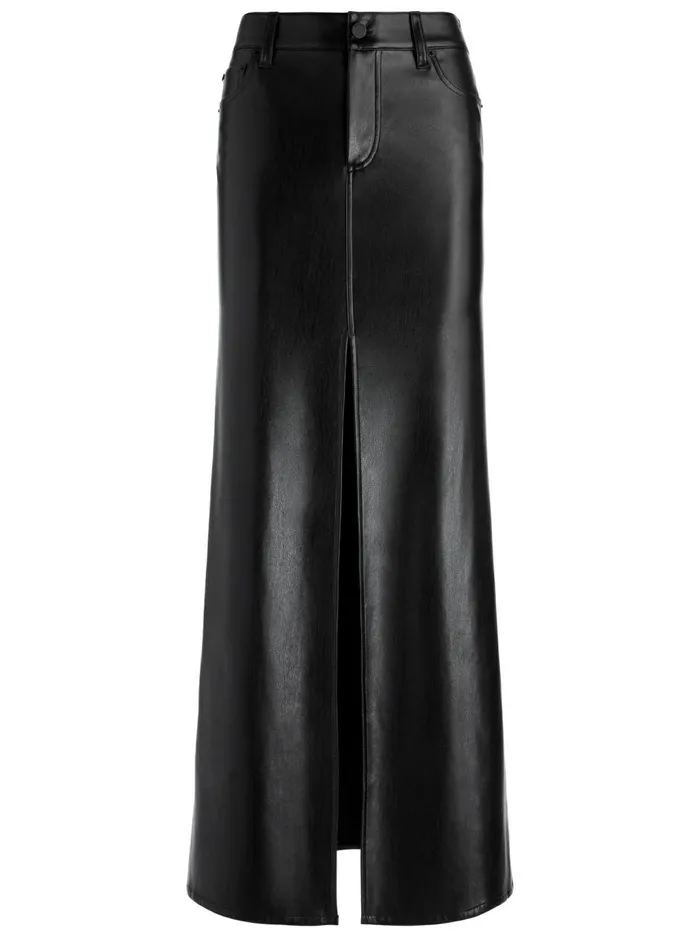 Womens Skirts Alice Olivia Rye Vegan Leather Maxi Skirt Black