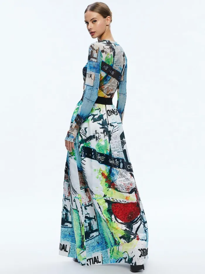 Womens Skirts Alice Olivia X Basquiat Tina Embellished Maxi Skirt Confidential