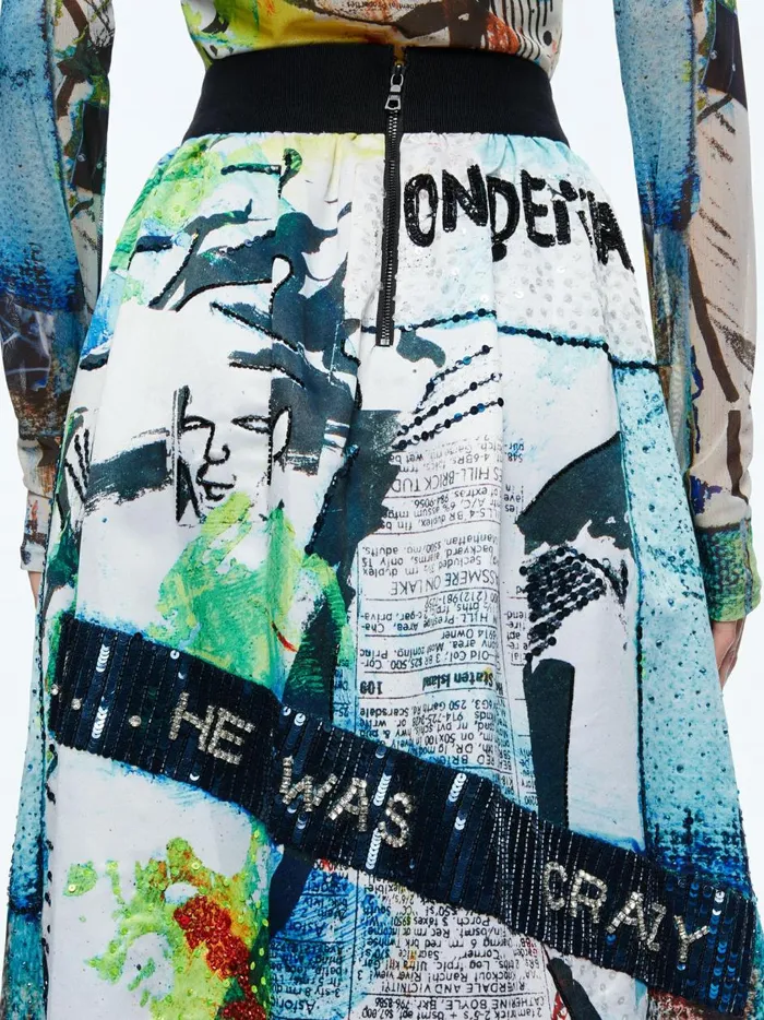 Womens Skirts Alice Olivia X Basquiat Tina Embellished Maxi Skirt Confidential