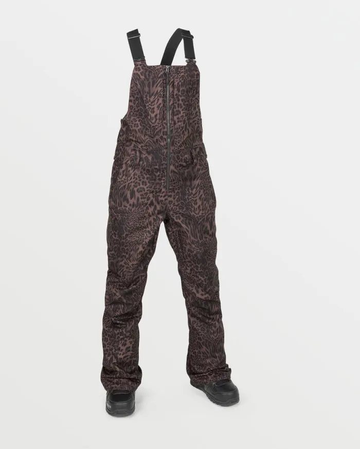 Womens Swift Bib Overalls 8211 Leopard Womens Volcom Pants
