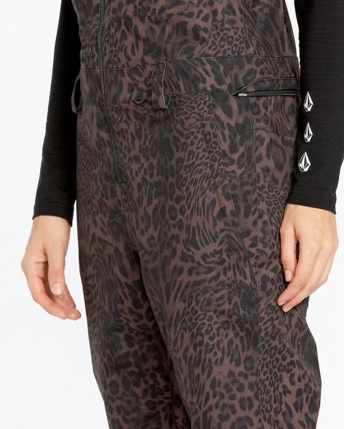 Womens Swift Bib Overalls 8211 Leopard Womens Volcom Pants