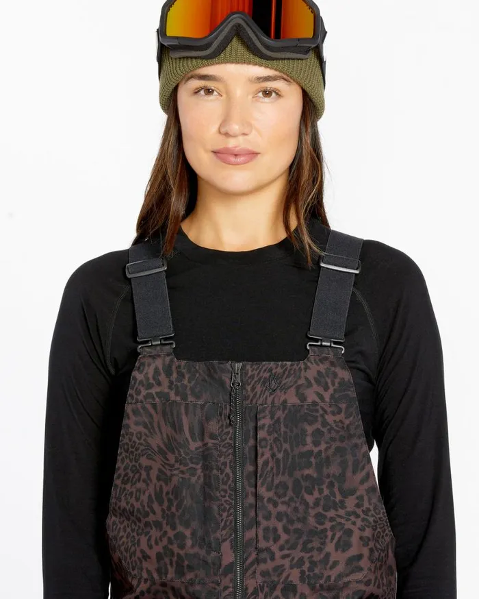 Womens Swift Bib Overalls 8211 Leopard Womens Volcom Pants