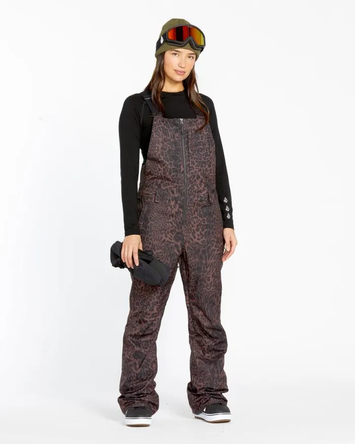 Womens Swift Bib Overalls 8211 Leopard Womens Volcom Pants