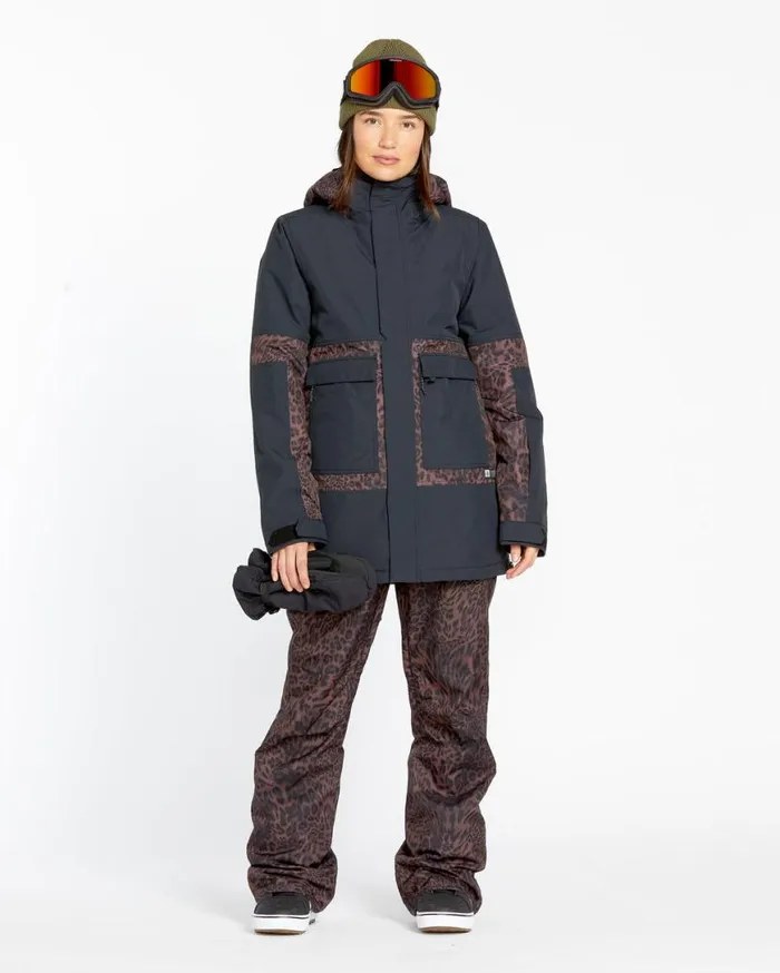 Womens Swift Bib Overalls 8211 Leopard Womens Volcom Pants