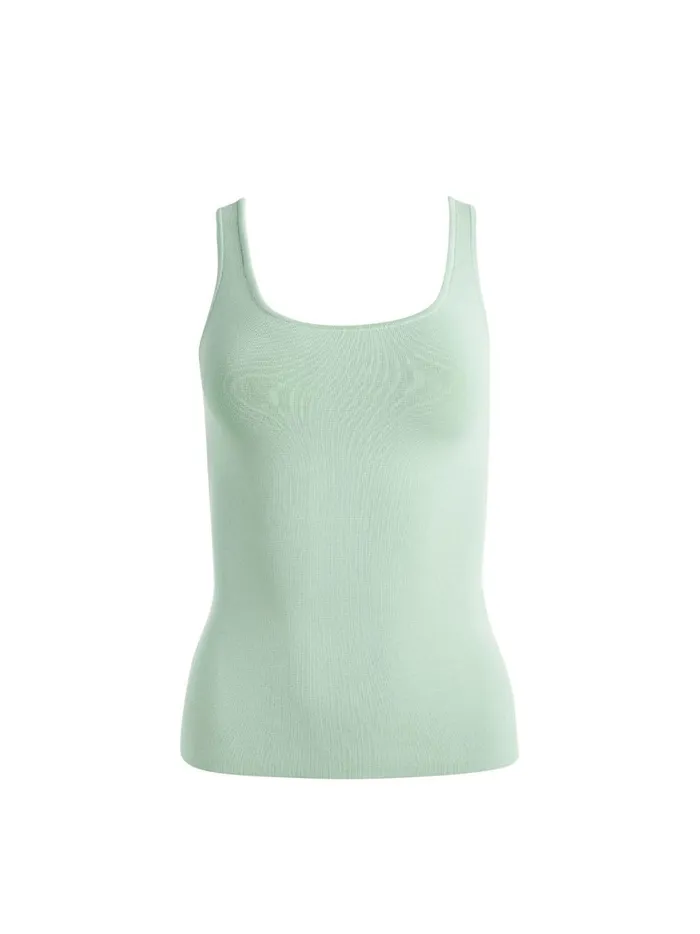 Womens Tops Alice Olivia Daryn Sculpting Tank Green Tea