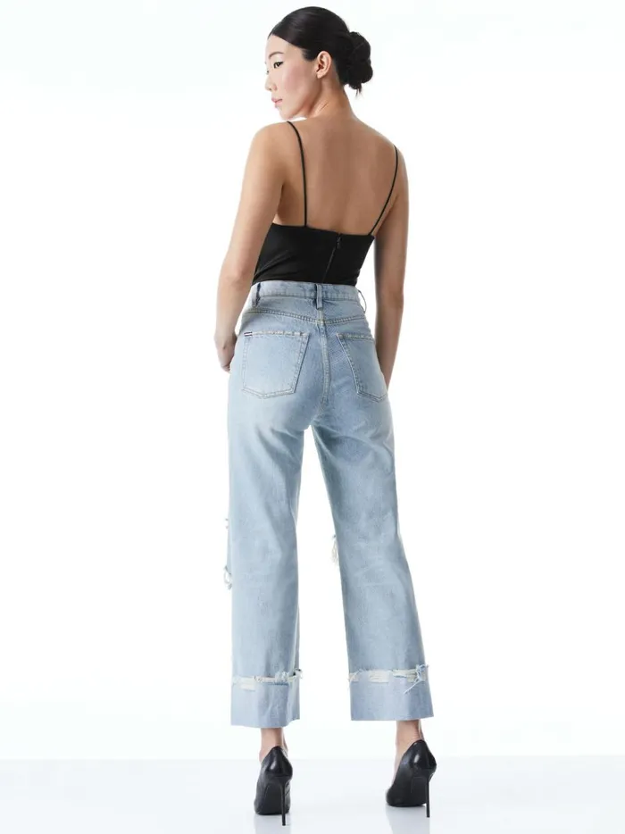 Womens Tops Alice Olivia Harmon Bodysuit Black