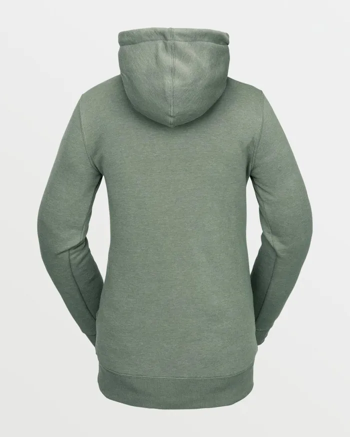 Womens Tower Pullover Fleece 8211 Lichen Green Womens Volcom Hoodies and Sweatshirts