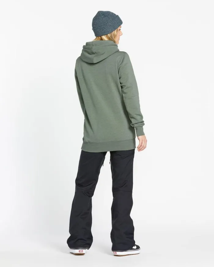 Womens Tower Pullover Fleece 8211 Lichen Green Womens Volcom Hoodies and Sweatshirts