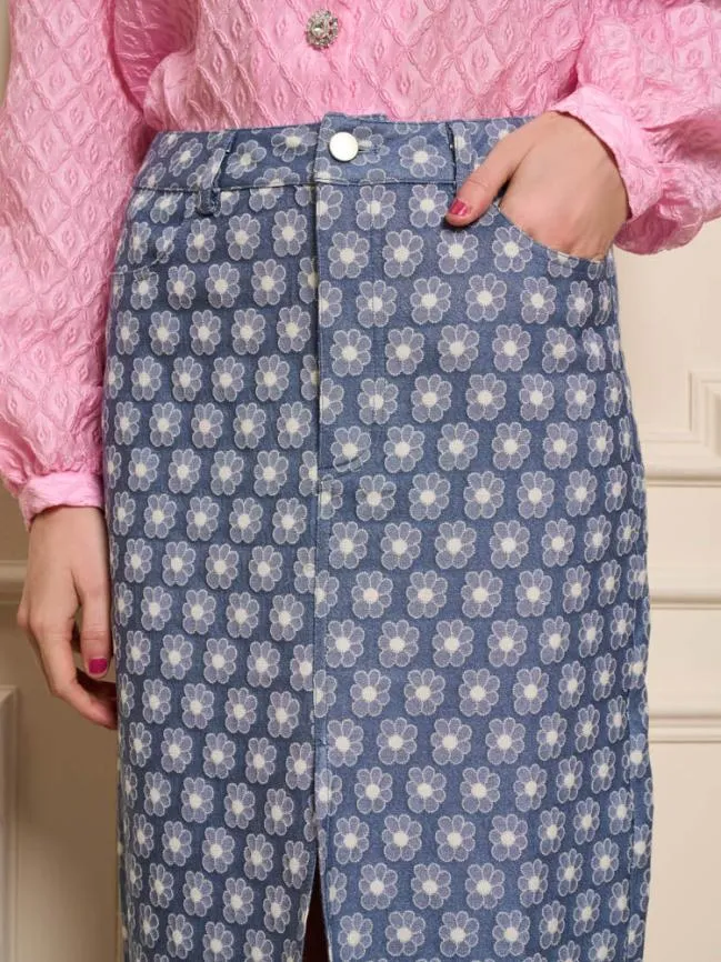Womenswear Daisy Denim Midi Skirt Captain Blue Sister Jane Womenswear Daisy Denim Midi Skirt Captain Blue Sister Jane