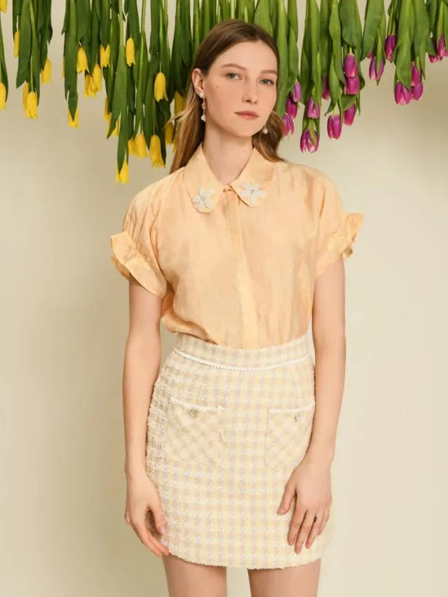 Womenswear DREAM Apricot Tulip Blouse Creamy Corn Yellow Sister Jane