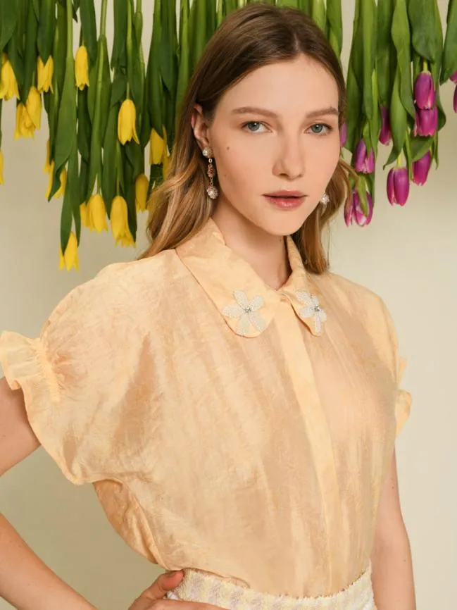 Womenswear DREAM Apricot Tulip Blouse Creamy Corn Yellow Sister Jane Womenswear DREAM Apricot Tulip Blouse Creamy Corn Yellow Sister Jane