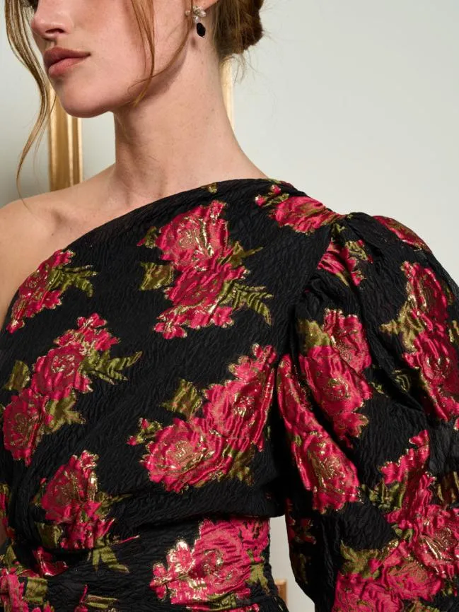 Womenswear DREAM Begonia Jacquard Mini Dress Ink Black Sister Jane Womenswear DREAM Begonia Jacquard Mini Dress Ink Black Sister Jane