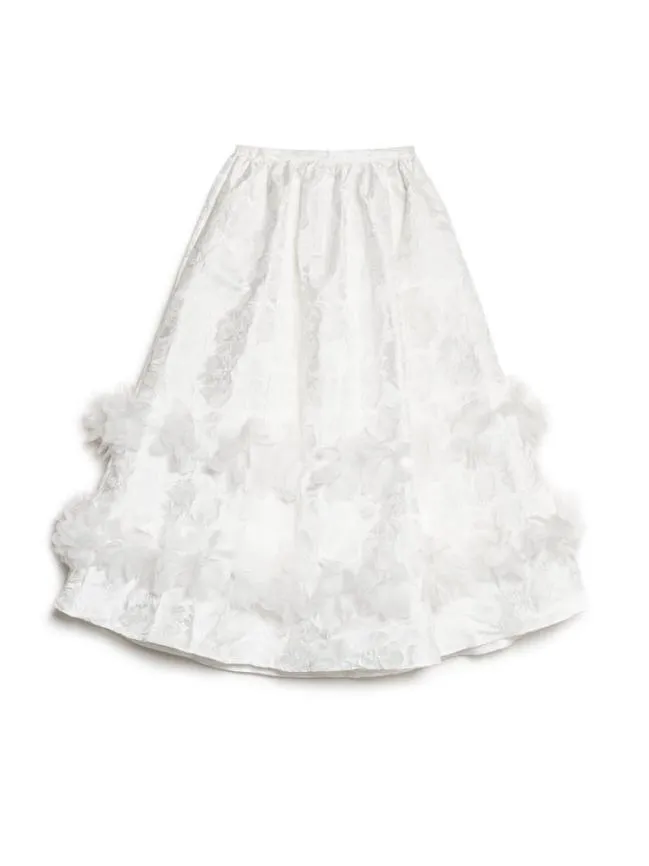Womenswear DREAM Giselle Jacquard Midi Skirt Pearl White Sister Jane Womenswear DREAM Giselle Jacquard Midi Skirt Pearl White Sister Jane