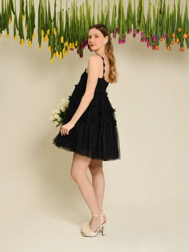 Womenswear DREAM Sofie Spot Tulle Mini Dress Coal Black Sister Jane Womenswear DREAM Sofie Spot Tulle Mini Dress Coal Black Sister Jane