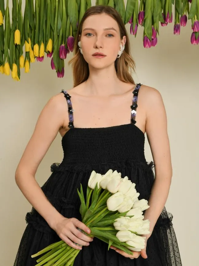 Womenswear DREAM Sofie Spot Tulle Mini Dress Coal Black Sister Jane Womenswear DREAM Sofie Spot Tulle Mini Dress Coal Black Sister Jane