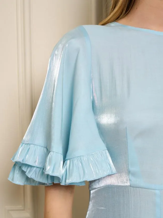 Womenswear Earl Grey Midi Dress Crystal Blue Sister Jane Womenswear Earl Grey Midi Dress Crystal Blue Sister Jane