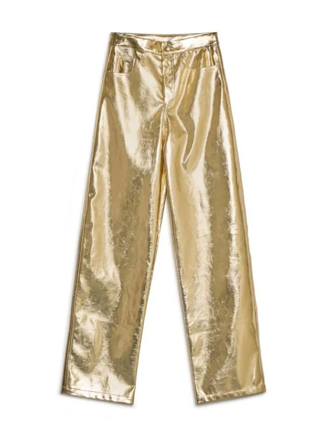 Womenswear Ghospell Akai PU Trousers Gold Coast Sister Jane Womenswear Ghospell Akai PU Trousers Gold Coast Sister Jane
