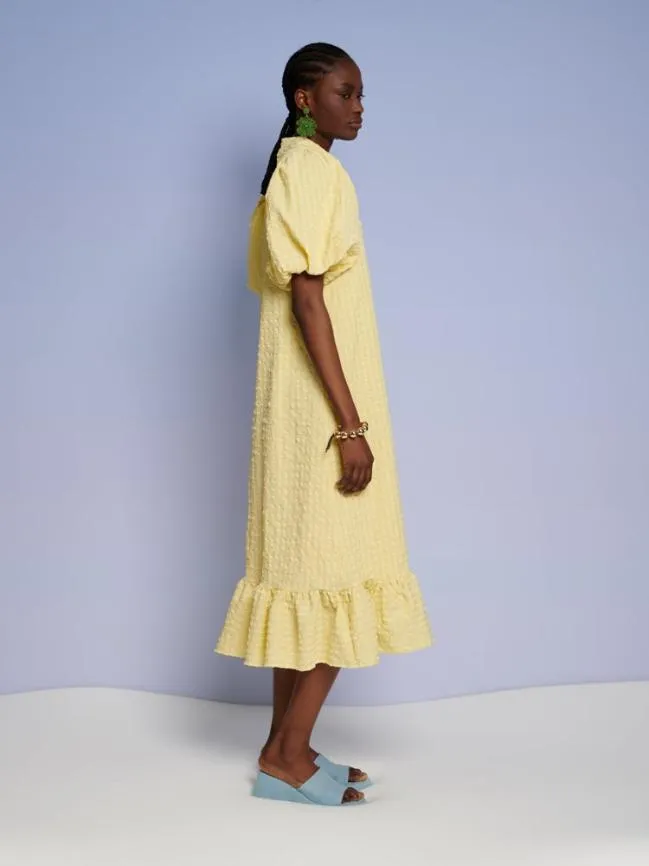Womenswear Ghospell Archer Check Midi Dress Cedrat Yellow Sister Jane Womenswear Ghospell Archer Check Midi Dress Cedrat Yellow Sister Jane