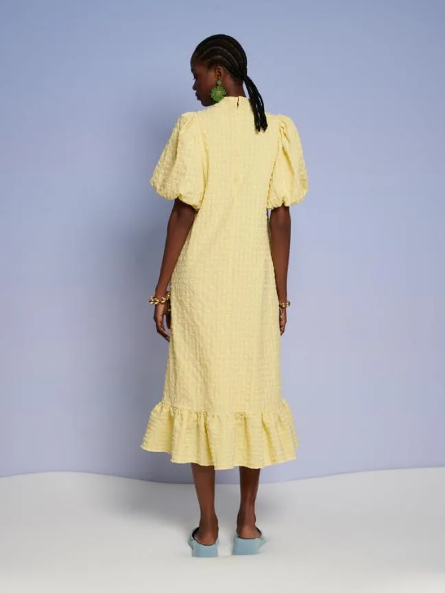 Womenswear Ghospell Archer Check Midi Dress Cedrat Yellow Sister Jane Womenswear Ghospell Archer Check Midi Dress Cedrat Yellow Sister Jane