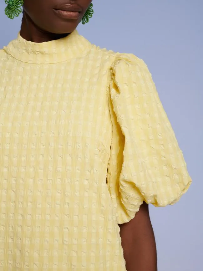 Womenswear Ghospell Archer Check Midi Dress Cedrat Yellow Sister Jane Womenswear Ghospell Archer Check Midi Dress Cedrat Yellow Sister Jane