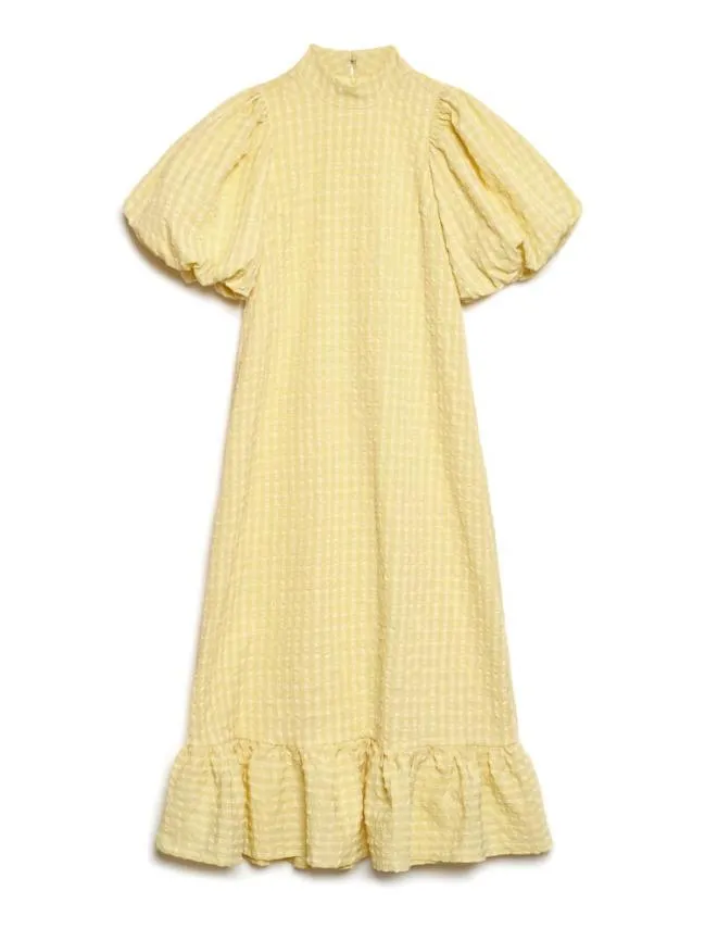 Womenswear Ghospell Archer Check Midi Dress Cedrat Yellow Sister Jane Womenswear Ghospell Archer Check Midi Dress Cedrat Yellow Sister Jane