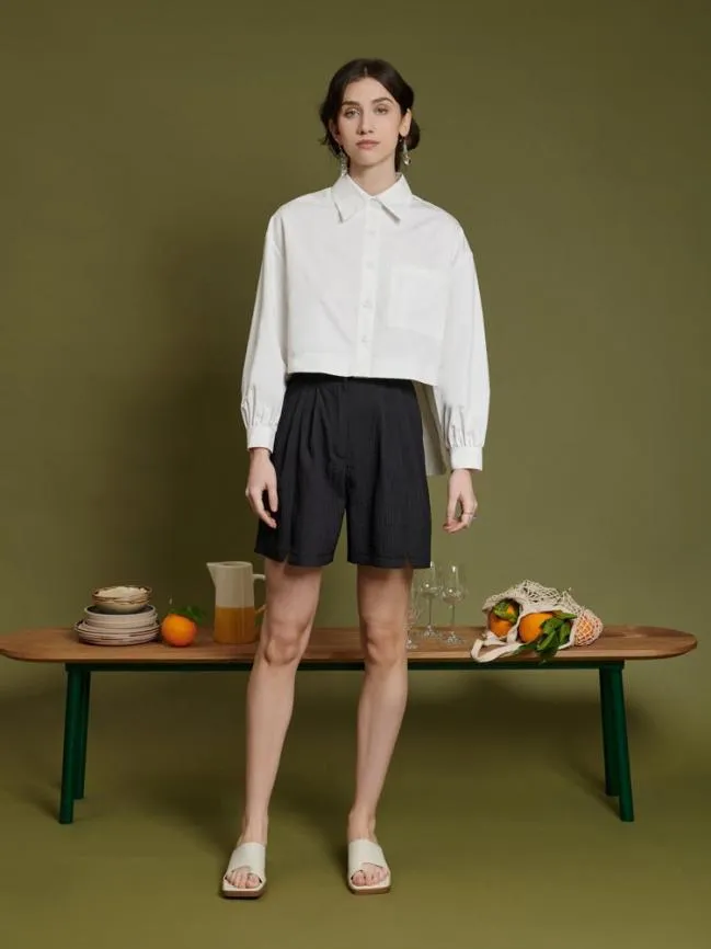 Womenswear Ghospell Kinley Notch Shorts Ink Black Sister Jane Womenswear Ghospell Kinley Notch Shorts Ink Black Sister Jane
